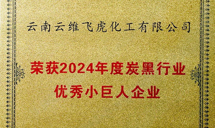 荣誉加冕，将来可期！云维飞虎公司荣膺“中国炭黑行业优良幼巨人”
