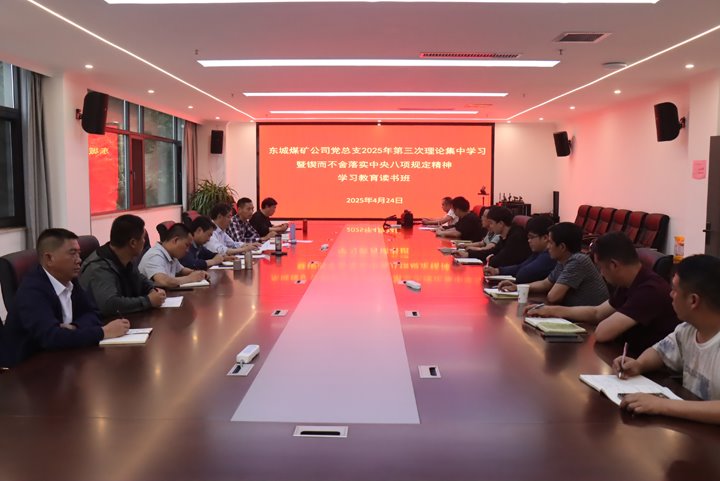 东城煤矿公司召开持之以恒落实中央八项划放心灵进建教育想书班暨2025年第三次党总支理论集中进建会议